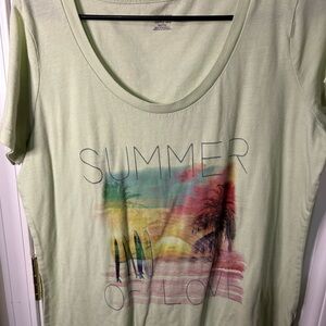 Mossimo Supply Co. Green Short Sleeve Tee